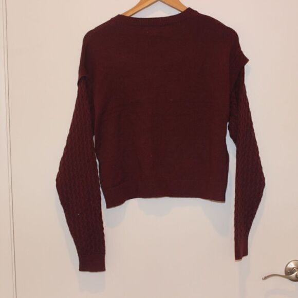 NEW Open Edit  Stitch Sleeve Cotton Blend Sweater Bunbury Women Small - Picture 4 of 12